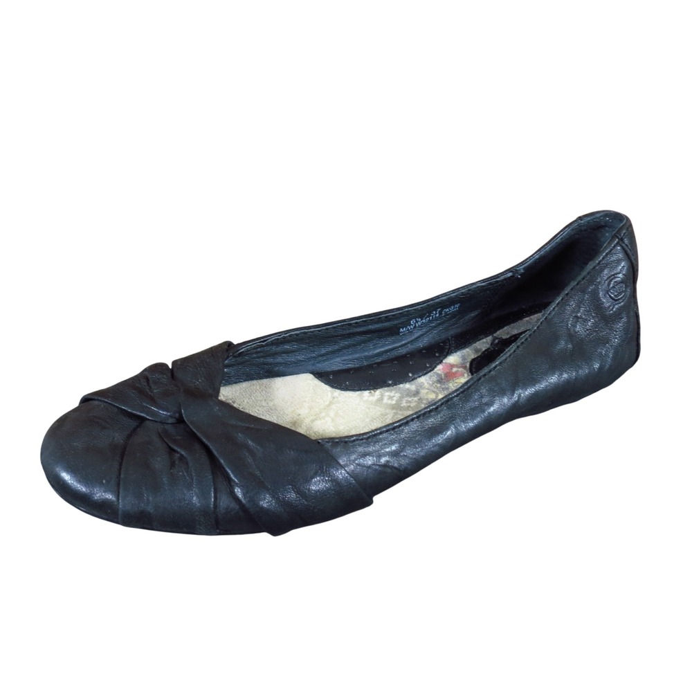 Born Lilly Women Ballet Flat 6.5 Professional Work Wear Black Leather W32114